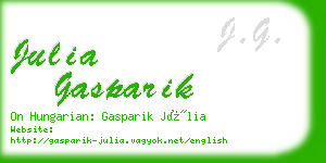 julia gasparik business card